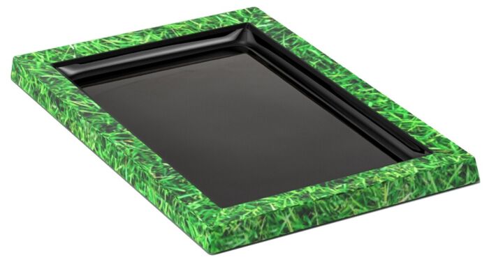 Melamine plateau (280x210x21mm) Gras/Zwart