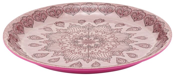 Mehndi Melamine Dish Pink