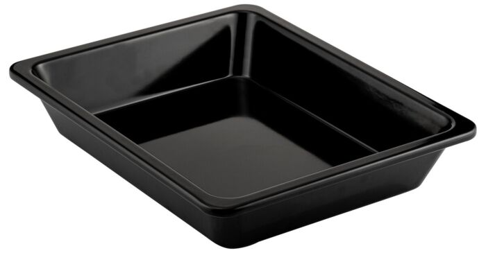 Melamine 1-2 Thin Rim Gastro Dish w/sf 2.7L (265x325x65mm) Black