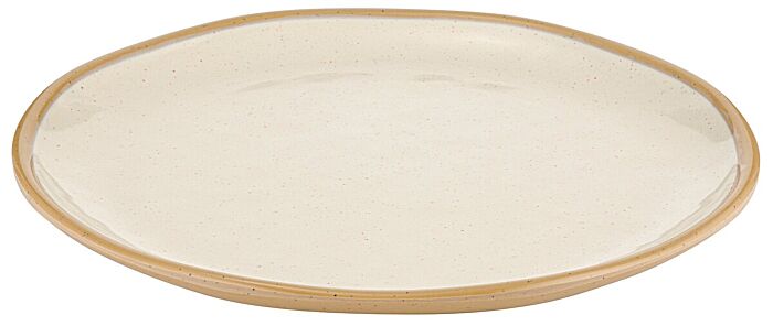 Marl melamine groot ondiep bord (280x280x26mm) Crème