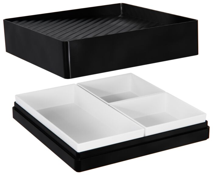 Kiru bentoset (With Inserts) (253x253x95mm) Zwart