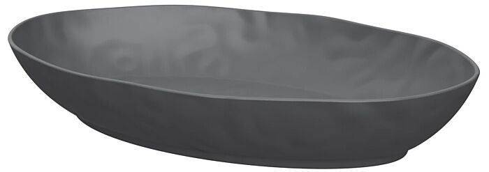 Ovale melamine schaal Pigment 3.4L (420x280x70mm) Agaatgrijs
