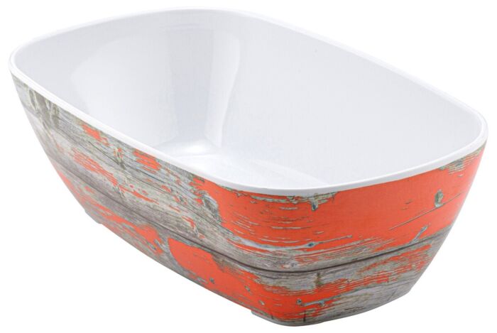GN 1-4 Tura Melamine Crock 1.5L (265x162x80mm) Rustiek oranje