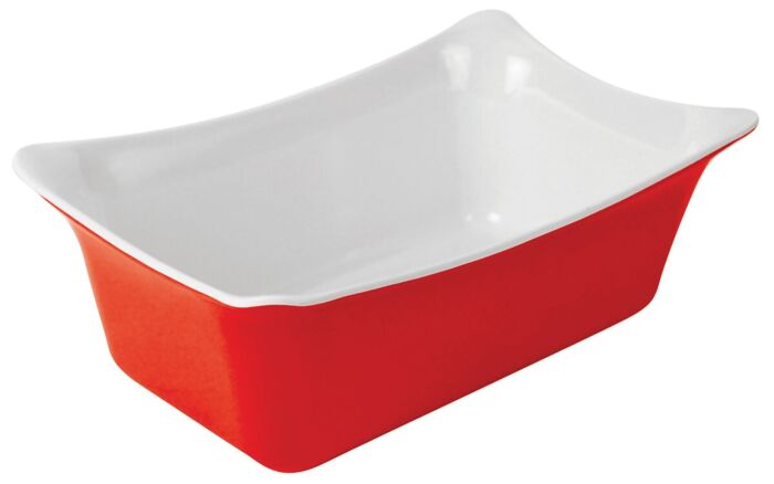 GN 1-4 Melamine Fleur Crock w/SF 2L (265x162x100mm) Rood/Wit