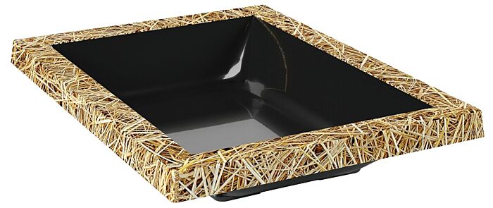 Melamine Schaal 1.3L (280x210x50mm) Hooi/Zwart