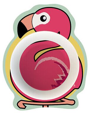 Melamine Junior Dish 150ml (170x138x35mm) Flamingo