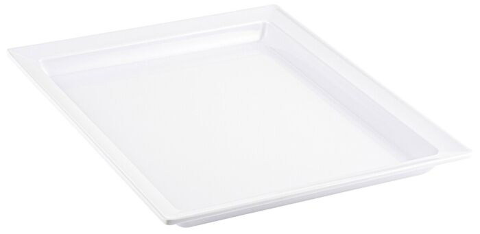 1-2 Size H Melamine Classico Tray 700ml (30mm) White