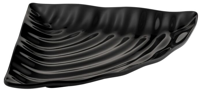 Melamine Curved Wavy Platter w/SF Black