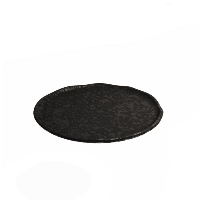 Mineral Melamine Crackle Plate Noir