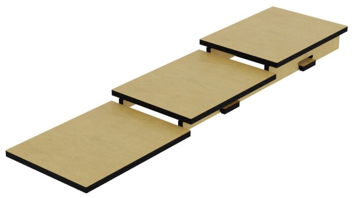 Three Tier HPL Riser Kito Bronze Effect