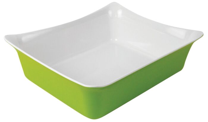 GN 1-2 Fleur melamine Crock w/SF 4L (325x265x100mm) Groen/Wit
