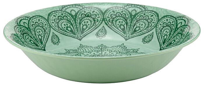 Mehndi melamine schaal 3.5L (350x350x70mm) Groen