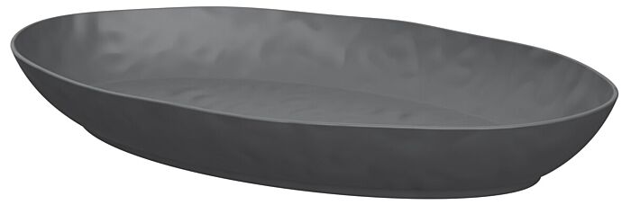 Ovale melamine schaal Pigment 5L (530x325x70mm) Agaatgrijs