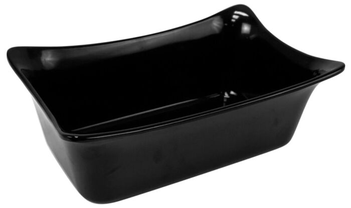 GN 1-4 Melamine Fleur Crock w/SF 2L (265x162x100mm) Zwart