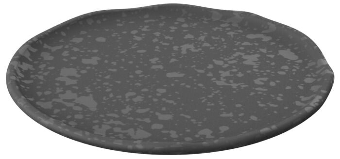 Mineral Melamine Crackle Plate Agate Grey