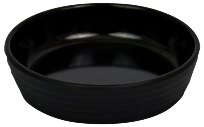 Ripple lage melamine schaal 140 .x35mm 280ml (35mm) Zwart