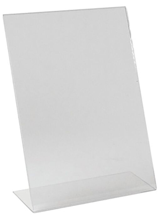 Acrylic Angled Menu Holder A4 (2mm) Clear