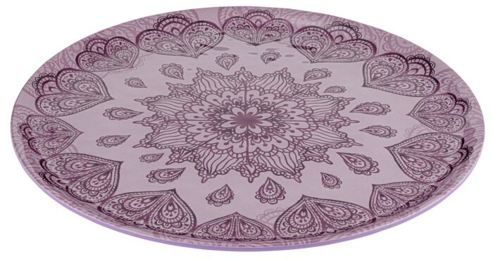 Mehndi Melamine Platter (350x350x15mm) Purple
