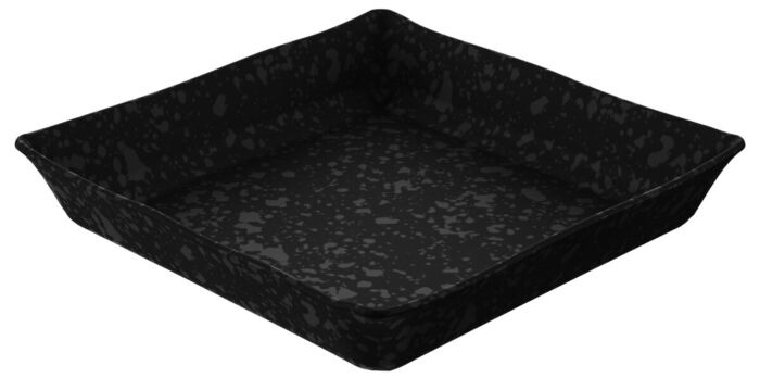 Melamine Crock Mineral Crackle (280x280x50mm) Zwart