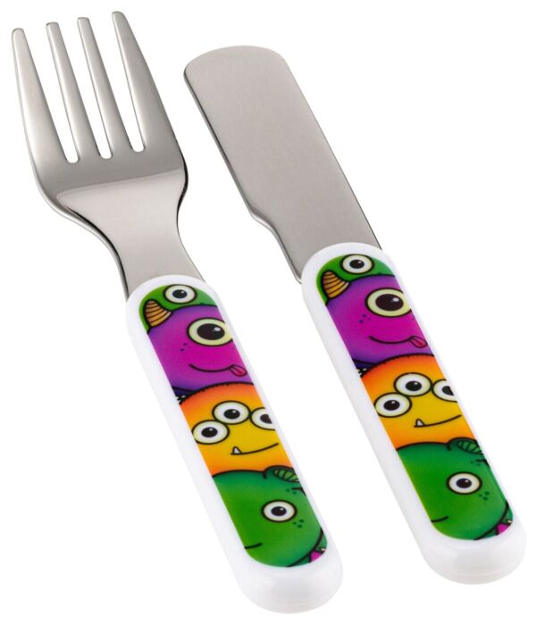 Monster bestekset mes en vork (142mm) Wit