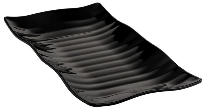 Melamine serveerschaal Wavy (420x240x40mm) Zwart