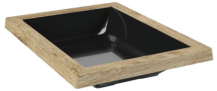 Melamine Schaal 1.3L (280x210x50mm) Hout/Zwart