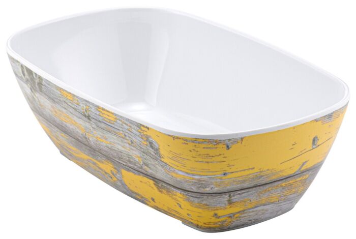 GN 1-4 Tura Melamine Crock 1.5L (265x162x80mm) Rustiek geel