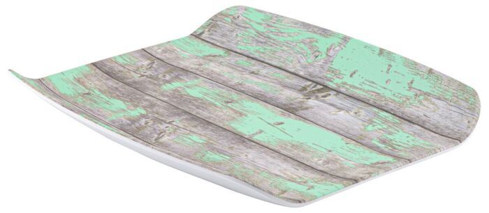 Gebogen rustiek melamine plateau Tura GN 1-2 (265x325x40mm) Petrol