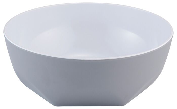 Hive Melamine Salad Dish (6 pack) 1000ml (65mm) Grey and White