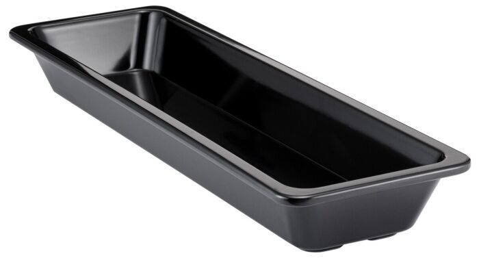 Melamine 2-4 Thin Rim Gastro Dish w/sf 2.3L (530x162x65mm) Black