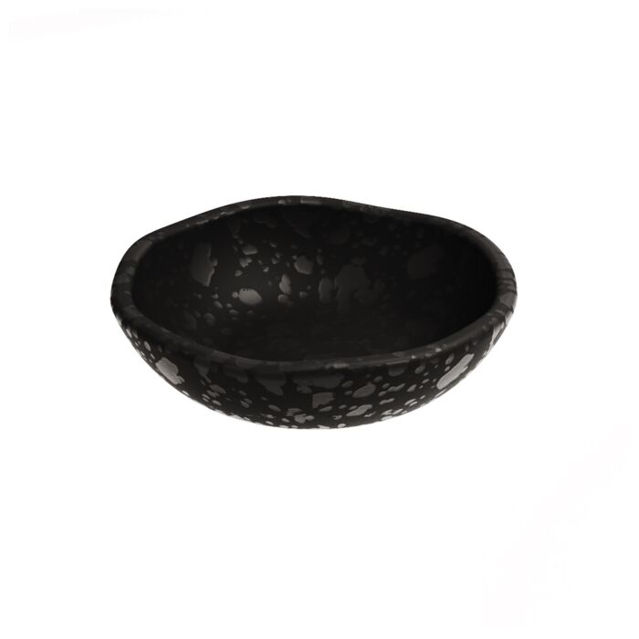 Mineral Melamine Crackle Bowl 450ml (160x43mm) Black