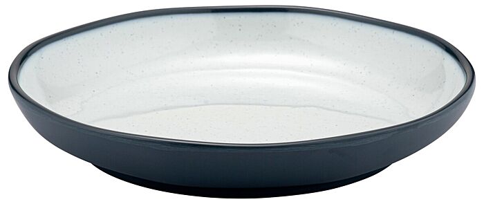 Marl melamine groot diep bord (280x280x47mm) Staalblauw