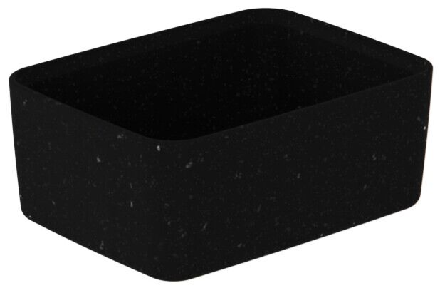 Kata gespikkelde melamine Crock 850ml (130x175x70mm) Zwart