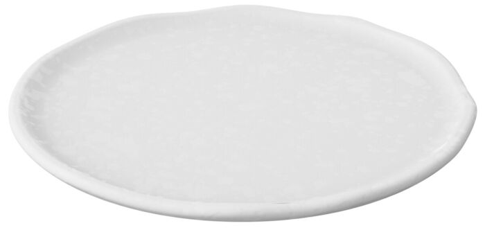 Mineral Melamine Crackle Plate (203x30mm) Blanche