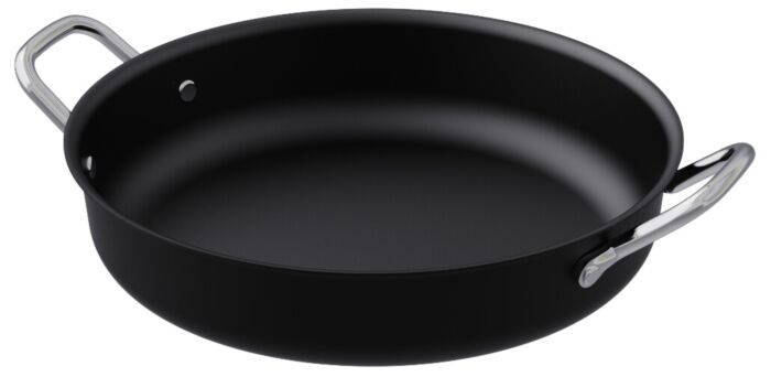 Ore RVS rond 1.96L (320x245x65mm) Zwart