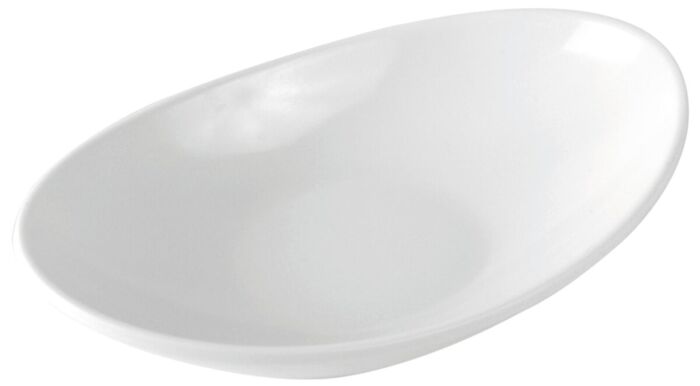 Melamine Reef Low Dish 120ml (137x82x33mm) White