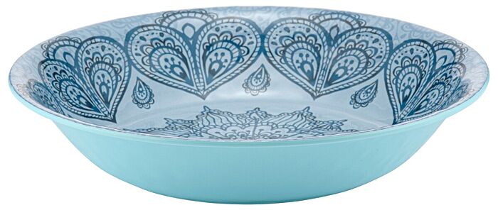Mehndi melamine schaal 3.5L (350x350x70mm) Blauw