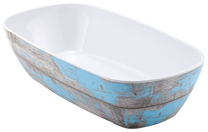 GN 1-3 Tura Melamine Crock 2L (176x325x80mm) Rustiek blauw