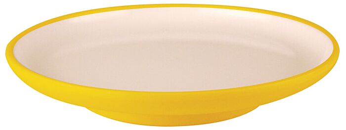 Melamine Sushi Plate (140x22mm) Yellow/White