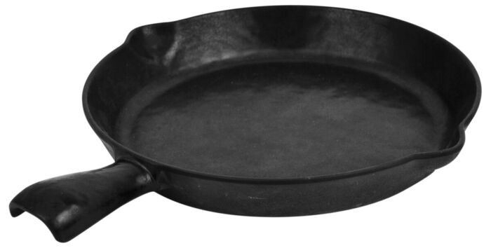 Klein melamine Skillet bord 350ml (262x216x35mm) Zwart