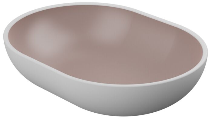 Trafalgar Melamine Oval Dish 1.8L (280x210x70mm) White and Taupe
