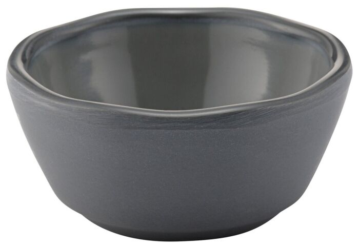 Marl Melamine Ramekin 65ml (75x75x35mm) Charcoal Grey