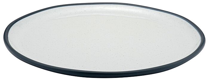Marl Melamine Dish Steel Blue