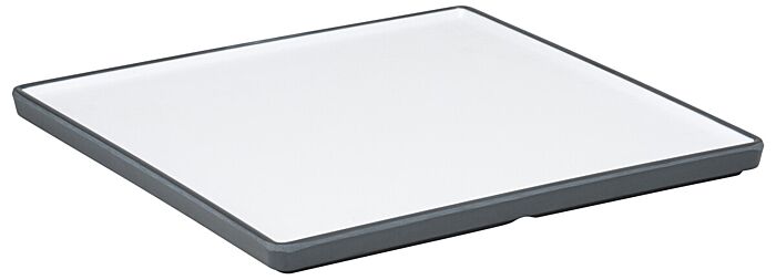 Trafalgar Melamine Groot Vierkant Bord (254x254x17mm) Wit en Druif
