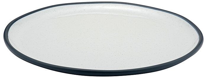 Marl melamine groot ondiep bord (280x280x26mm) Staalblauw