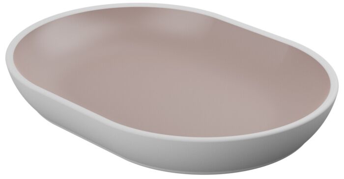 Trafalgar Melamine Oval Dish Insert 750ml (267x197x38mm) White and Taupe