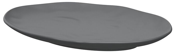 Pigment Melamine Oval Tray Agate Grey