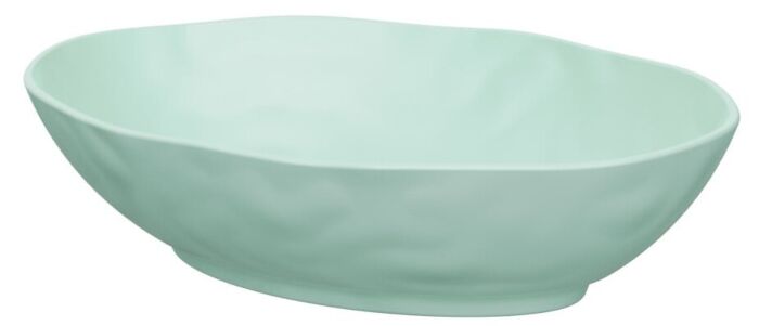 Pigment Melamine Oval Dish Aqua