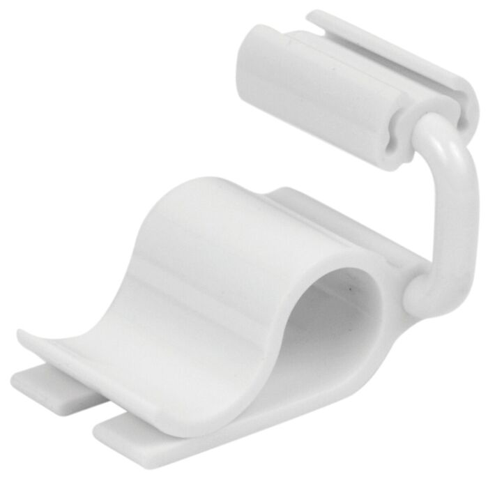 Polycarbonate Adjustable Ticket Clamp (20mm) White