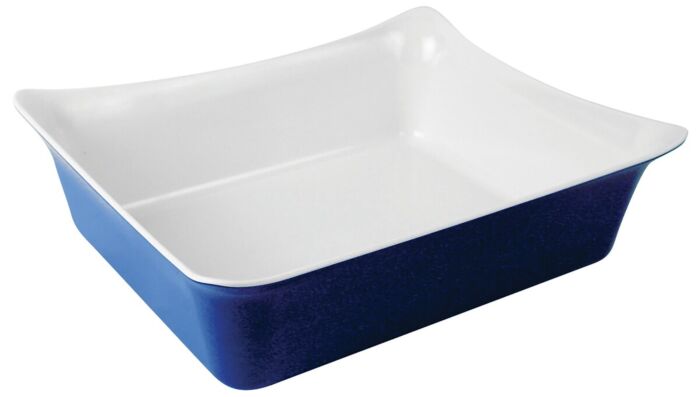 GN 1-2 Fleur melamine Crock w/SF 4L (325x265x100mm) Blauw/Wit